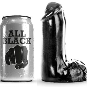 All Black - Dildo 13cm Com Testículos