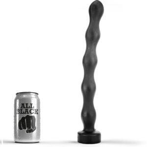 All Black - Tudo Plug Anal Preto Esfera 32cm