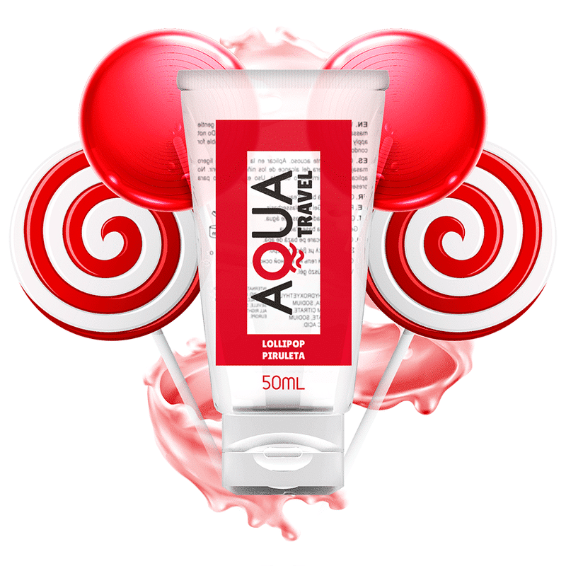Aqua Travel - Lollipop Flavor Lubrificante À Base De Água - 50 Ml