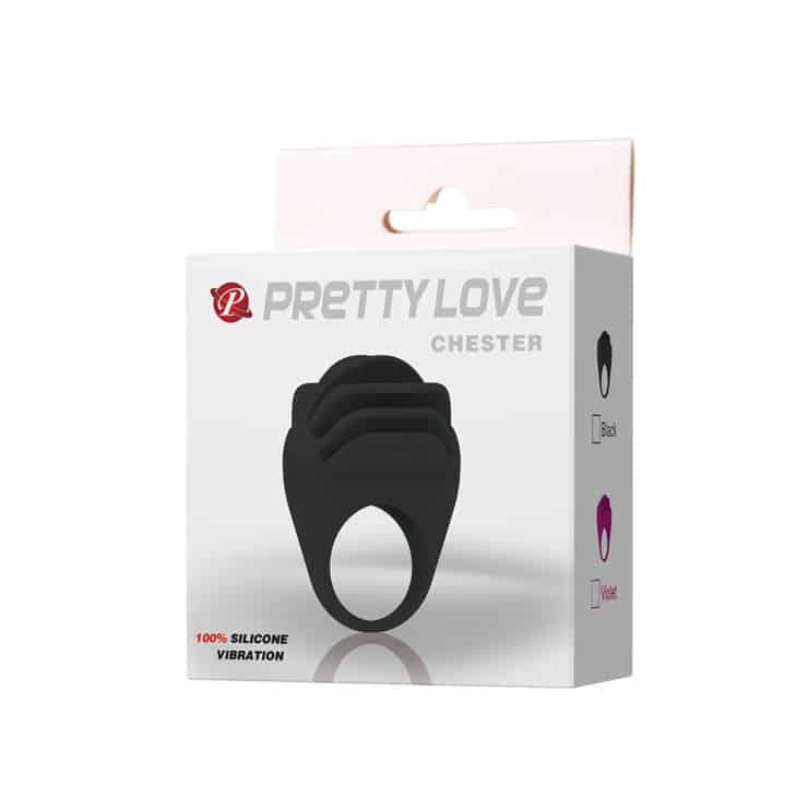 Pretty Love Male - Love Chester Anillo Vibrador Negro - Image 9