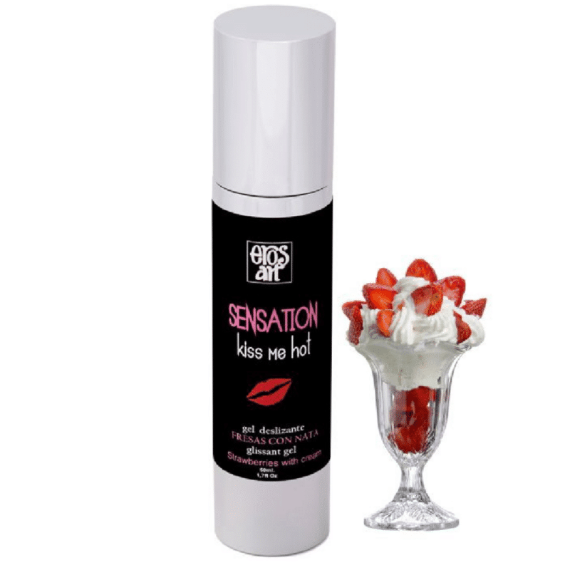 Eros - Morangos Lubrificante Natural De Sensação  Com Creme 50ml