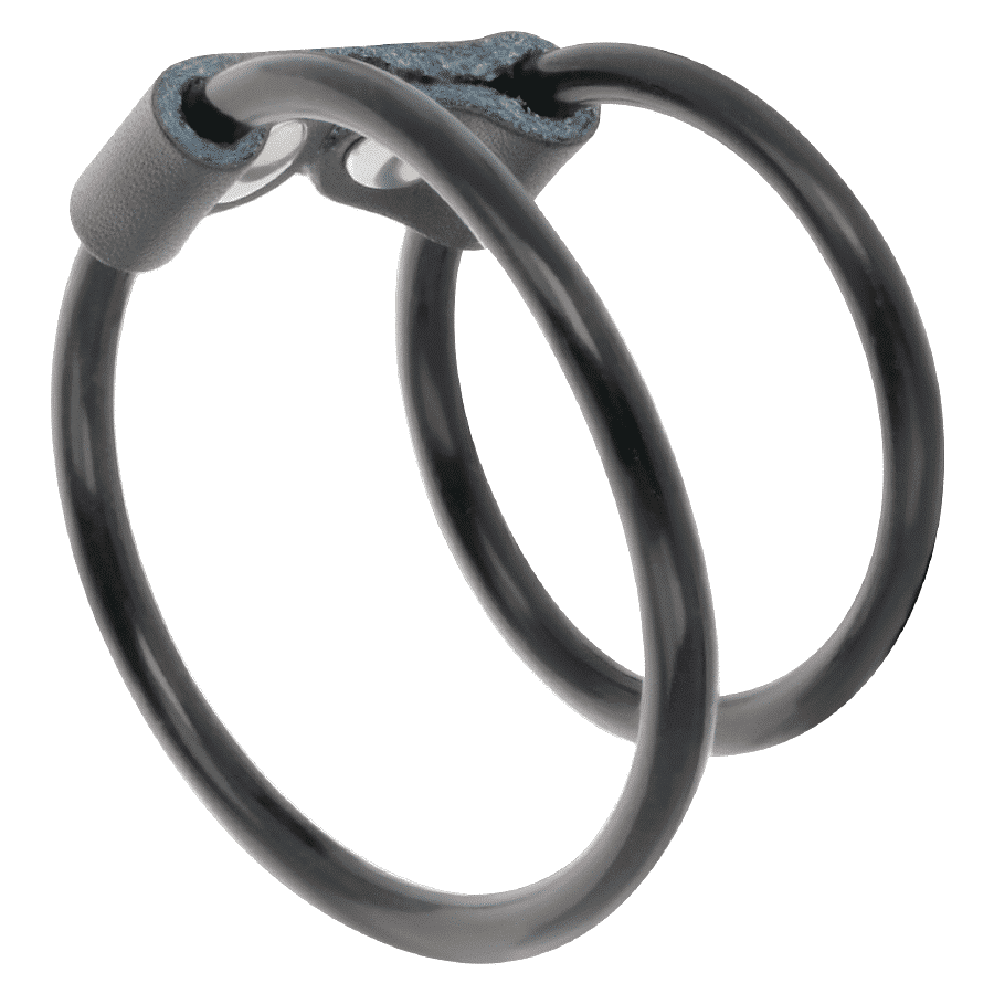 Darkness - Anel Duplo Cock De Couro Escuro - Image 3