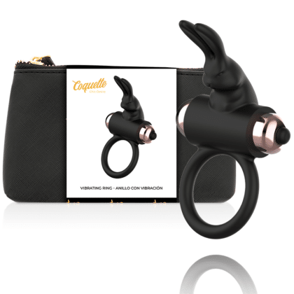 Coquette - Anel  Chic Desire Com Vibrador Preto/ Ouro