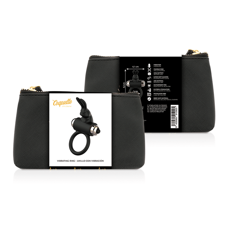 Coquette - Anel  Chic Desire Com Vibrador Preto/ Ouro - Image 2