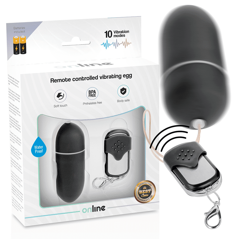 Online - Ovo Vibratório De Controlo Remoto L - Preto