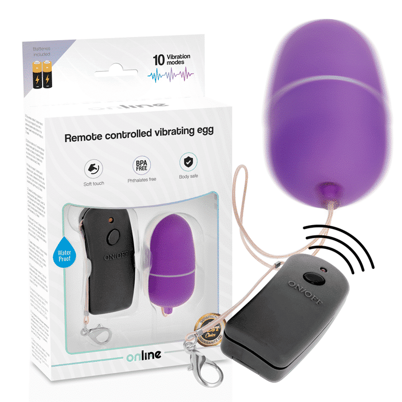 Online - Ovo Vibrante Com Controle Remoto - Roxo