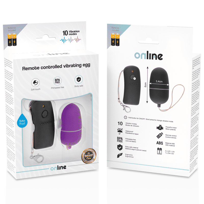 Online - Ovo Vibrante Com Controle Remoto - Roxo - Image 4