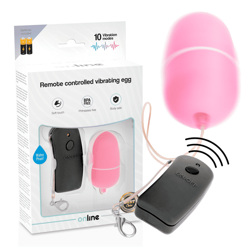 Online - Ovo Vibrante Com Controle Remoto - Rosa