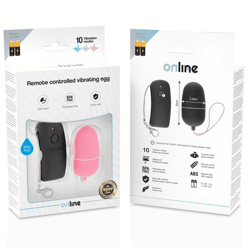 Online - Ovo Vibrante Com Controle Remoto - Rosa - Image 4