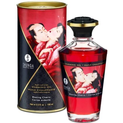 Shunga - Aphrodisiac Warming Oil Blazing Cherry 100 Ml