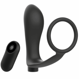 Addicted Toys - Anel De Pênis De Brinquedos Viciados Com Controle Remoto Anal Plug Preto Recarregável