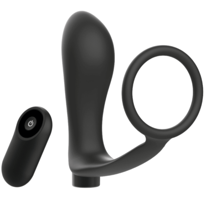 Addicted Toys - Anel De Pênis De Brinquedos Viciados Com Controle Remoto Anal Plug Preto Recarregável