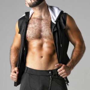 Colete Look At Harder Hoody Branco Locker Gear