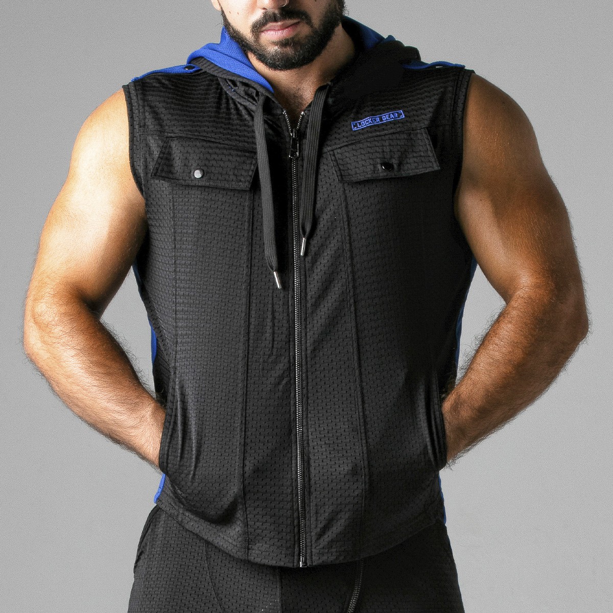 Colete Look At Harder Hoody Azul Locker Gear - Image 5