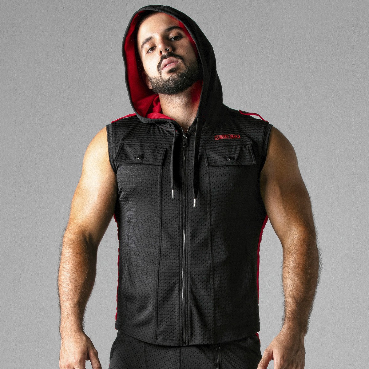 Colete Look At Harder Hoody Vermelho Locker Gear - Image 7