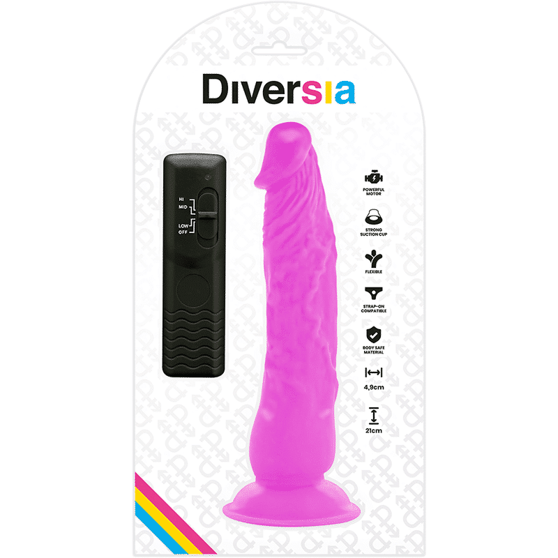 Diversia - Flexível Vibração Vibrante 21 Cm - Roxo - Image 7