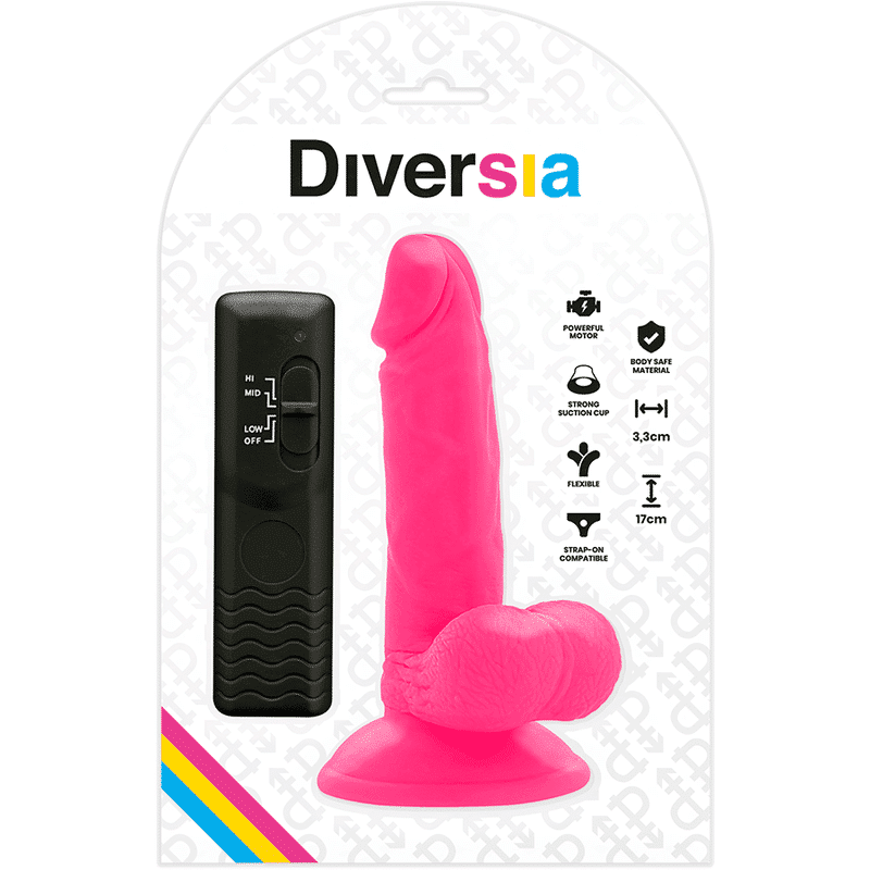 Diversia - Flexível Vibração Vibração 17 Cm - Rosa - Image 7