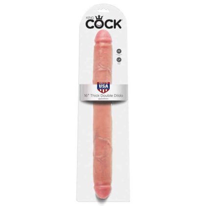 King Cock - Thick Double Dildo Cor De Pele 40,6 Cm