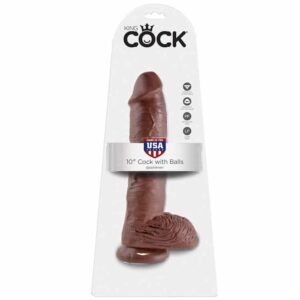 King Cock - Dildo Castanho Com Bolas 26.5 Cm