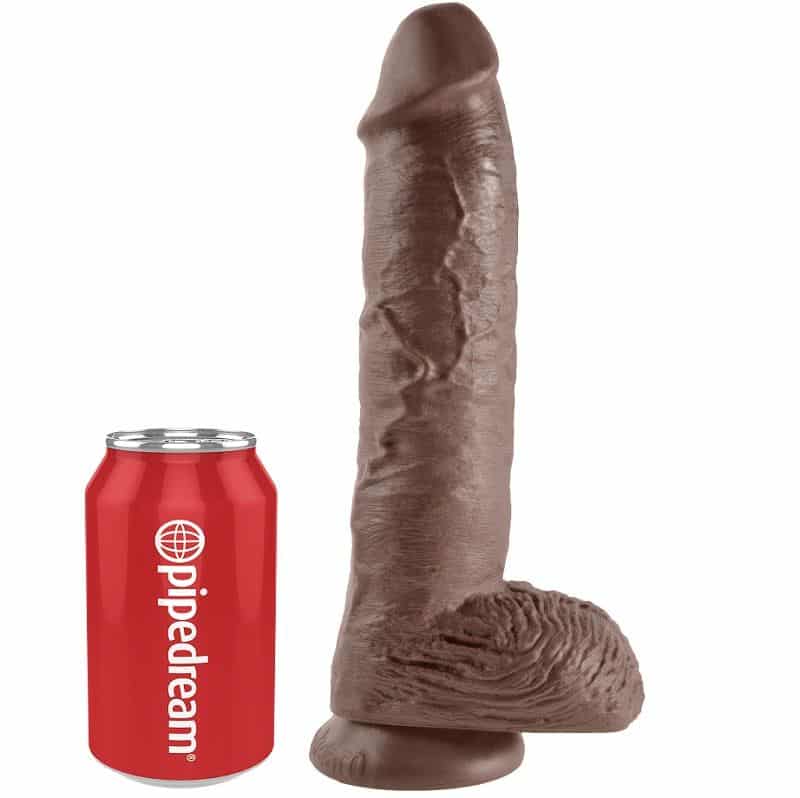 King Cock - Dildo Castanho Com Bolas 26.5 Cm - Image 3