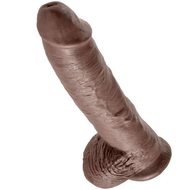 King Cock - Dildo Castanho Com Bolas 26.5 Cm - Image 4