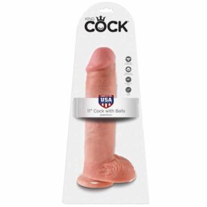 King Cock - 11 "Cor De Pele Galo Com Bolas 28 Cm