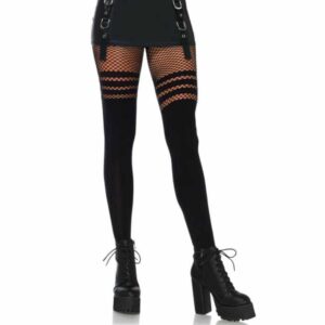 Leg Avenue Hosiery - Calça Avenue Com Listras Fisnhet