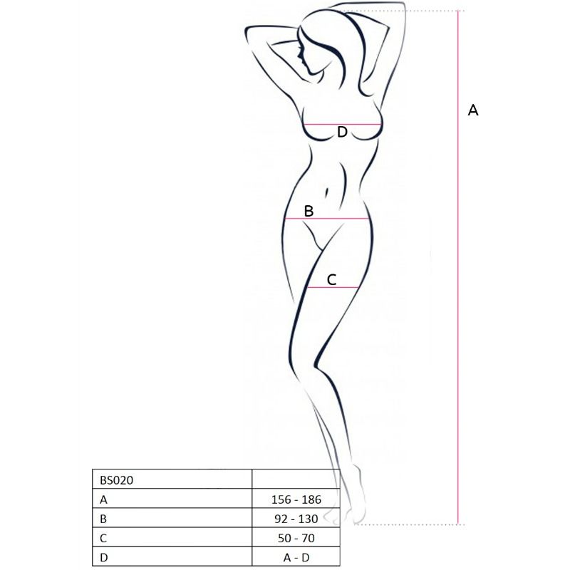 Passion Woman Bodystockings - Woman Bs020 Bodystocking Black One Size - Image 2