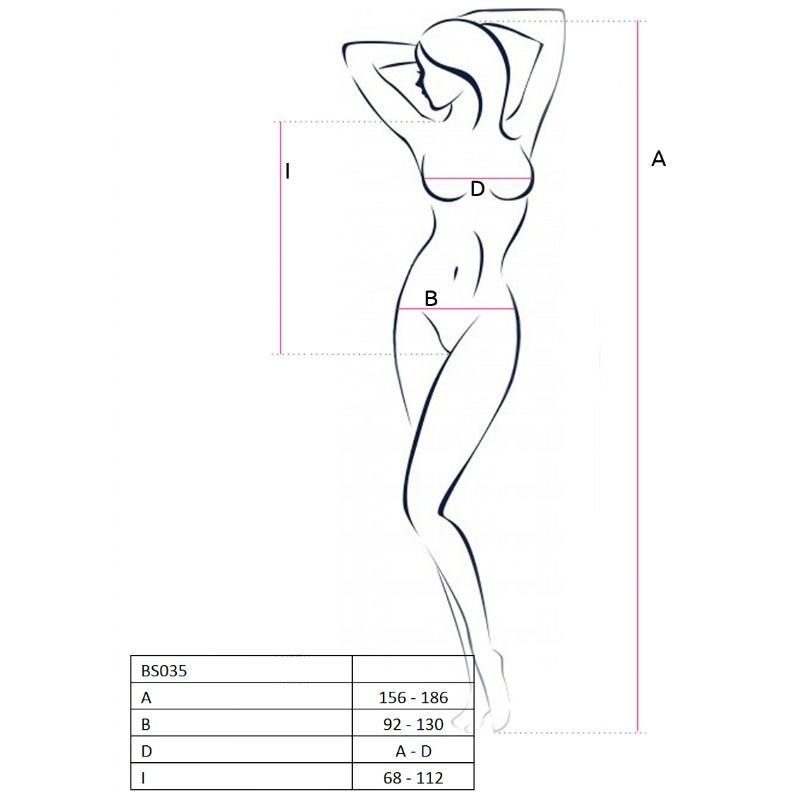 Passion Woman - Bs035 Bodystocking White One Size - Image 2
