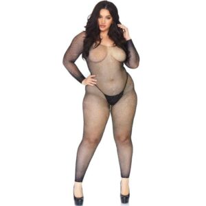 Leg Avenue Bodystockings - Meia Corpo Linha Cristalizada  Avenue 1x-2x