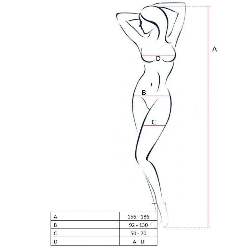 Passion Woman - Bs055 Bodystocking White One Size - Image 2