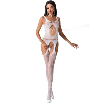 Passion Woman - Bs057 Bodystocking White One Size