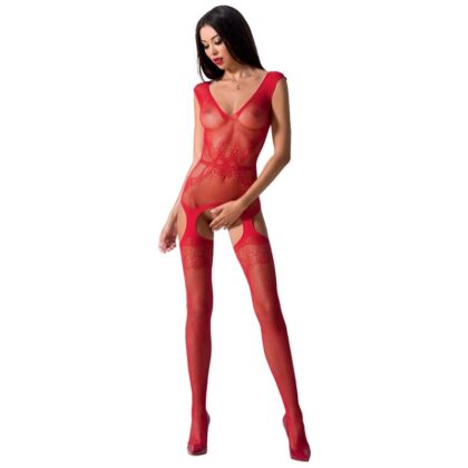 Passion Woman - Bs062 Bodystocking Red One Size