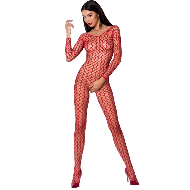 Passion Woman - Bs068 Bodystocking - Red One Size