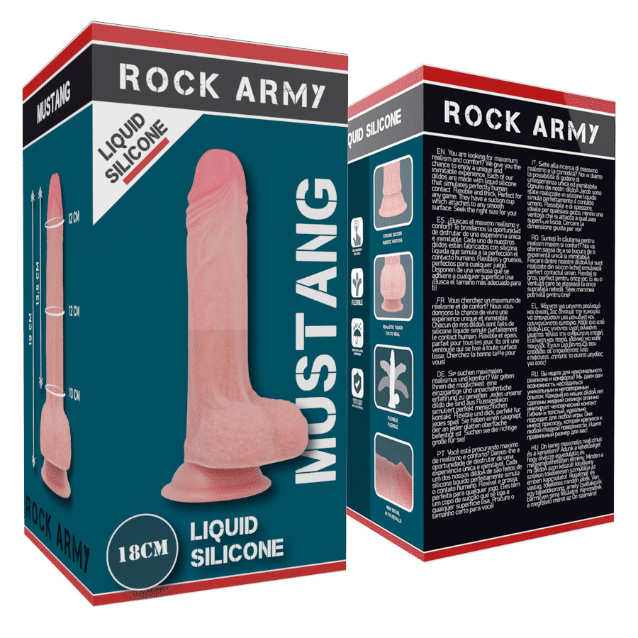 ROCKARMY - LIQUID SILICONE PREMIUM MUSTANG REALISTIC 18 CM -O- 4.14 CM - Image 7