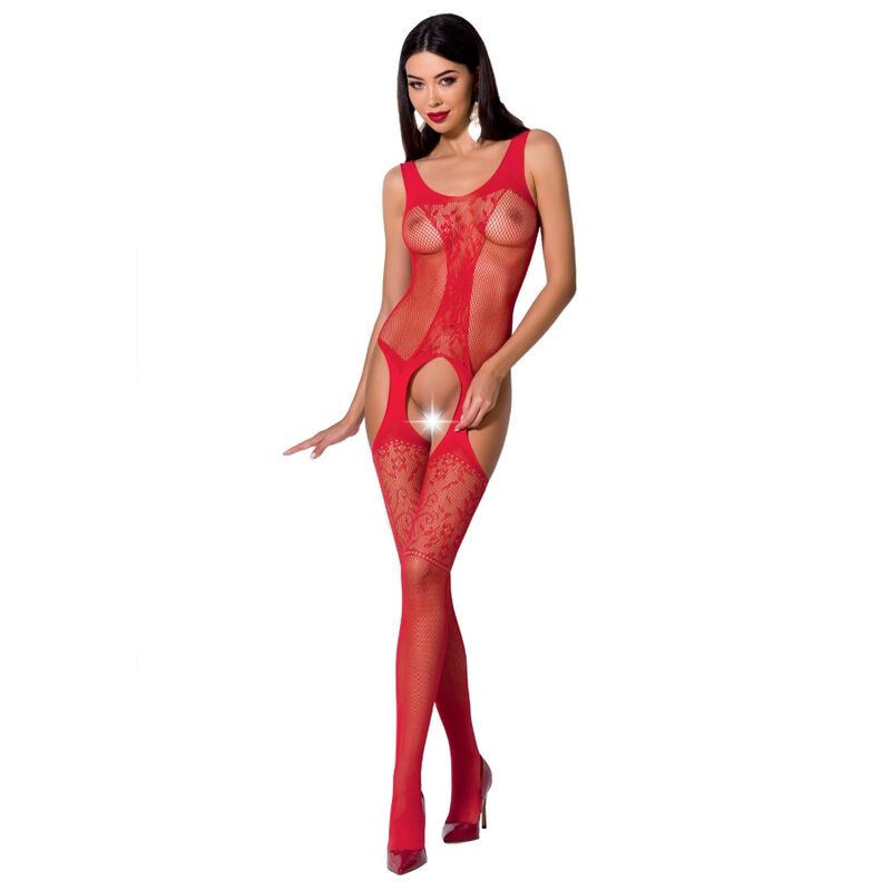 Passion Woman - Bs072 Bodystocking One Size Red