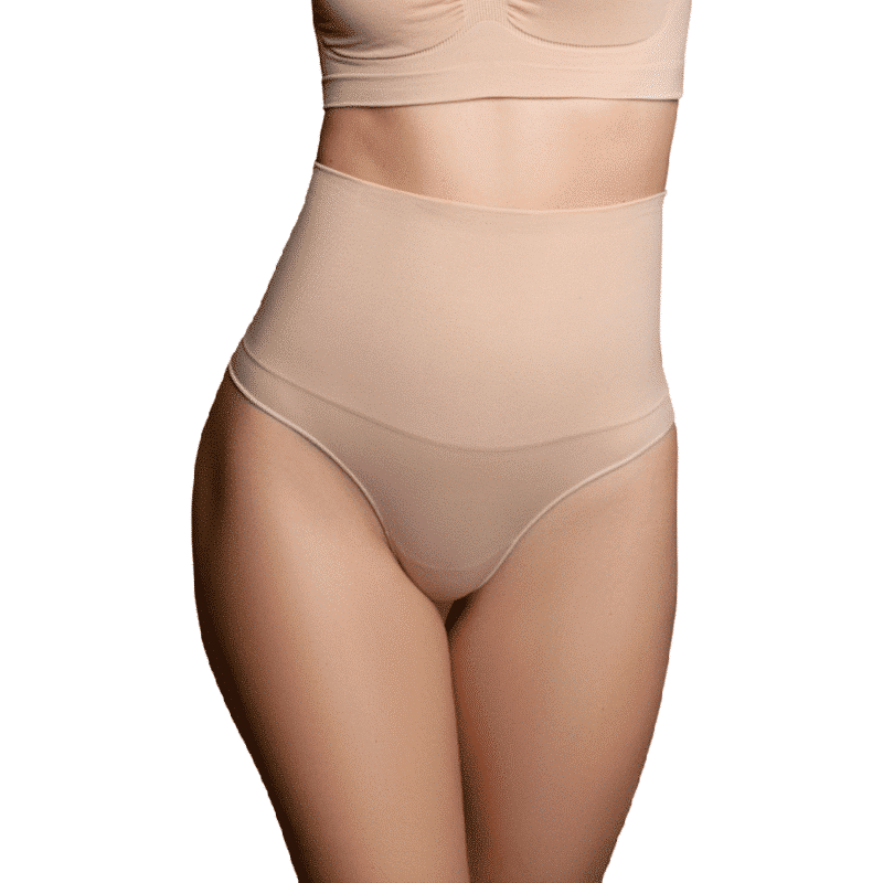 Bye Bra - Seamless Cintura Alta Thong Medium Control - Black S D-227868 - Image 2