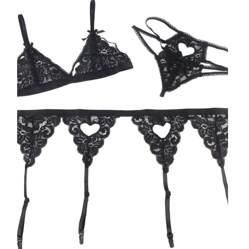 Subblime - Conjunto De Três Peças Sutiã + Cinta Liga + Calcinha S/M - Image 8