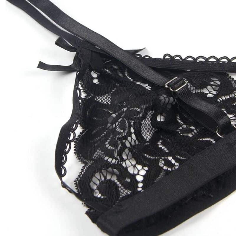 Subblime - Conjunto De Três Peças Sutiã + Cinta Liga + Calcinha S/M - Image 3