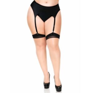 Leg Avenue Hosiery - Plus Size Lycra Transparente 2 Tons De Altura Na Coxa Com Costura Traseira E Calcanhar Cubano
