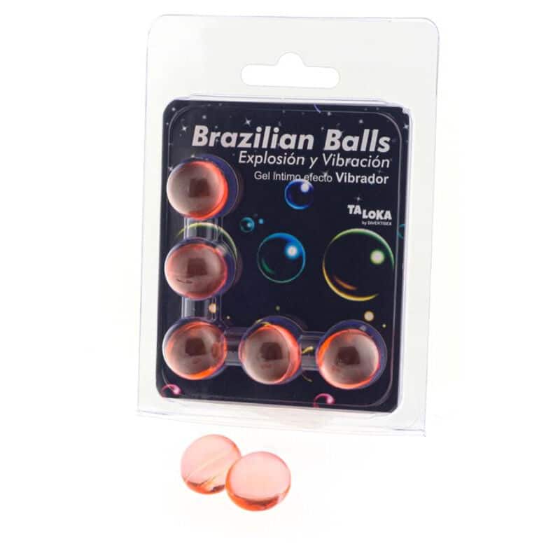 Taloka - 5 Bolas Brasileiras Efeito Vibrante Gel Emocionante