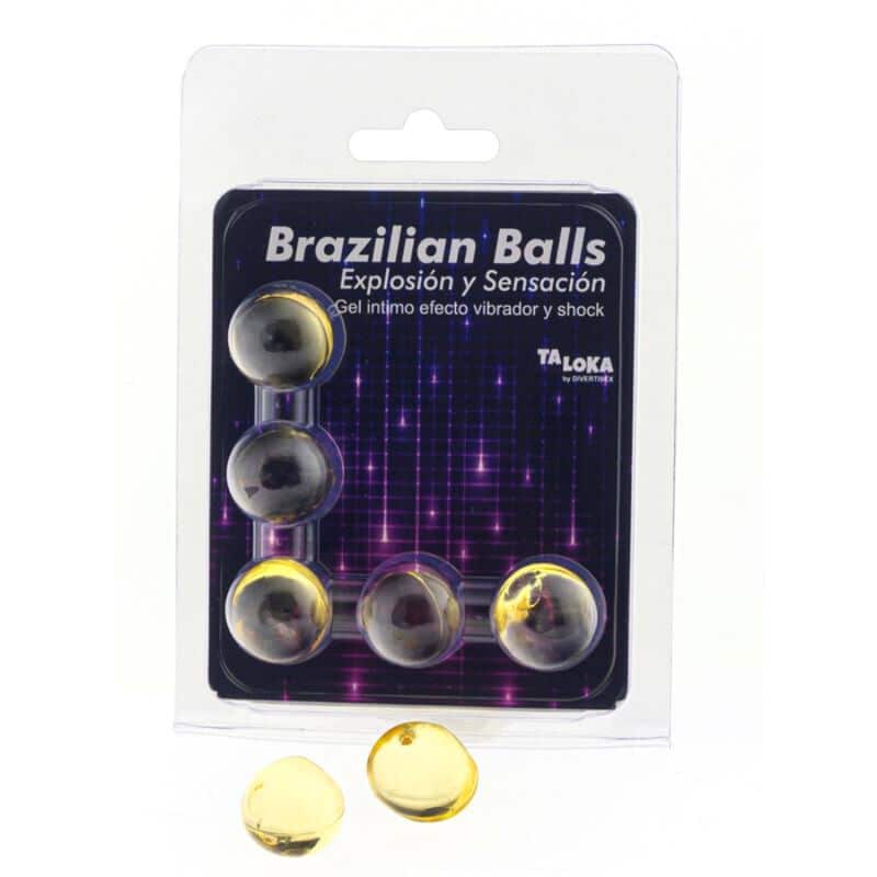 Taloka - 5 Bolas Brasileiras Gel Vibrante E Efeito Choque Emocionante