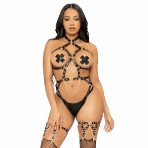 Leg Avenue Kink - Anel De Coração  Arnel De Peluche Tamanho L - Preto