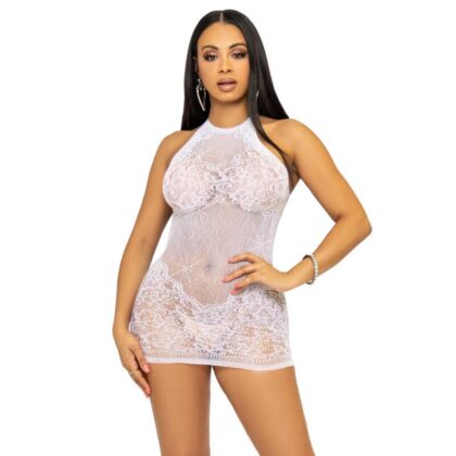 Leg Avenue Dresses - Mini Vestido  Avenue Com Strass Tamanho Único - Branco