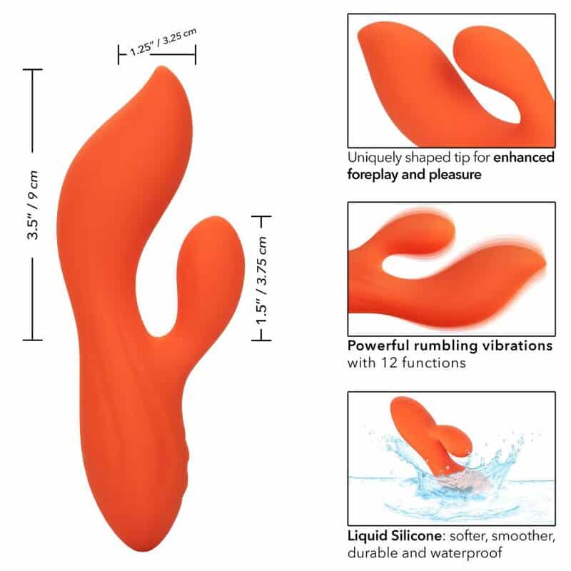 California Exotics Stella Dual Teaser Laranja - Image 2