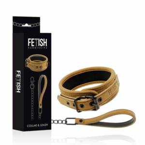 Colar De Origem Fetish Submissiva Com Trela