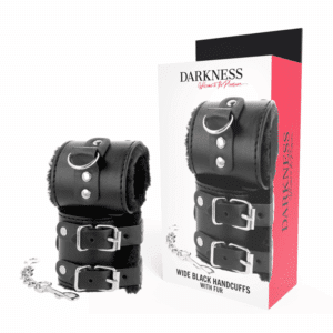 Darkness - Wrist Restraints Black With Fur
