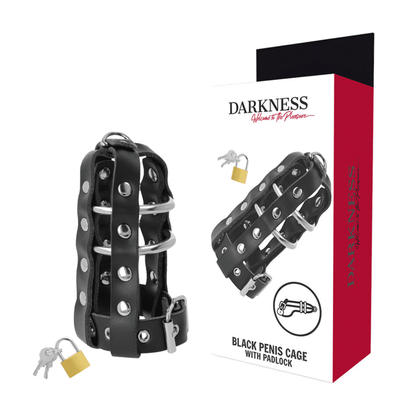 Darkness - Leather Chastity Cage