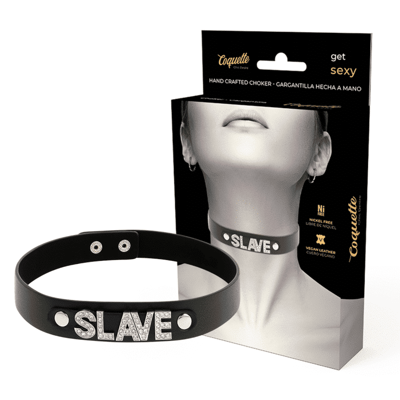 Coquette Chic Desire Garganta Artesanal Couro Vegano - Escravo
