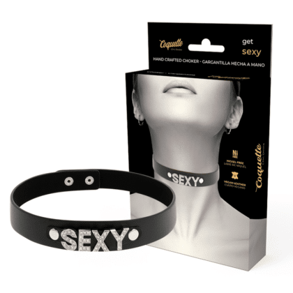 Coquette - Chic Desire Garganta Artesanal Couro Vegano - Sexy